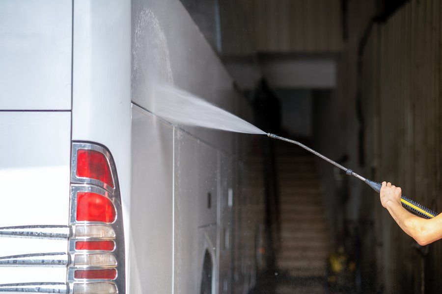 washing the white suv