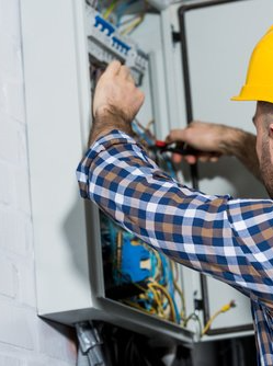 man working on electricity