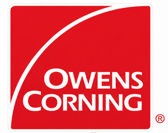 Owens Corning red logo with white curved arc and text