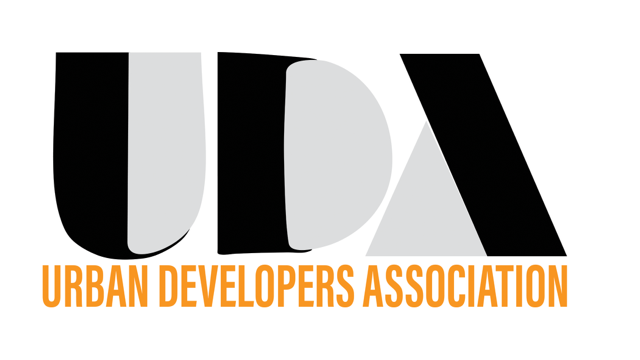 Logo for the Urban Developers Association featuring the letters 