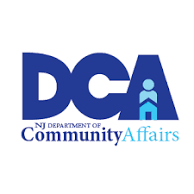 The NJ Department of Community Affairs logo features blue letters 