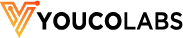 A stylized orange and yellow V-shaped logo beside the black text 
