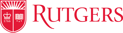 The Rutgers University logo consisting of a red crest featuring a crown and book next to the word 