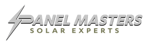 Panel Masters logo with gray lightning bolt and “Solar Experts” tagline