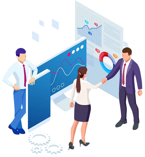 Illustration of Business Professionals Illustration of Business Professionals