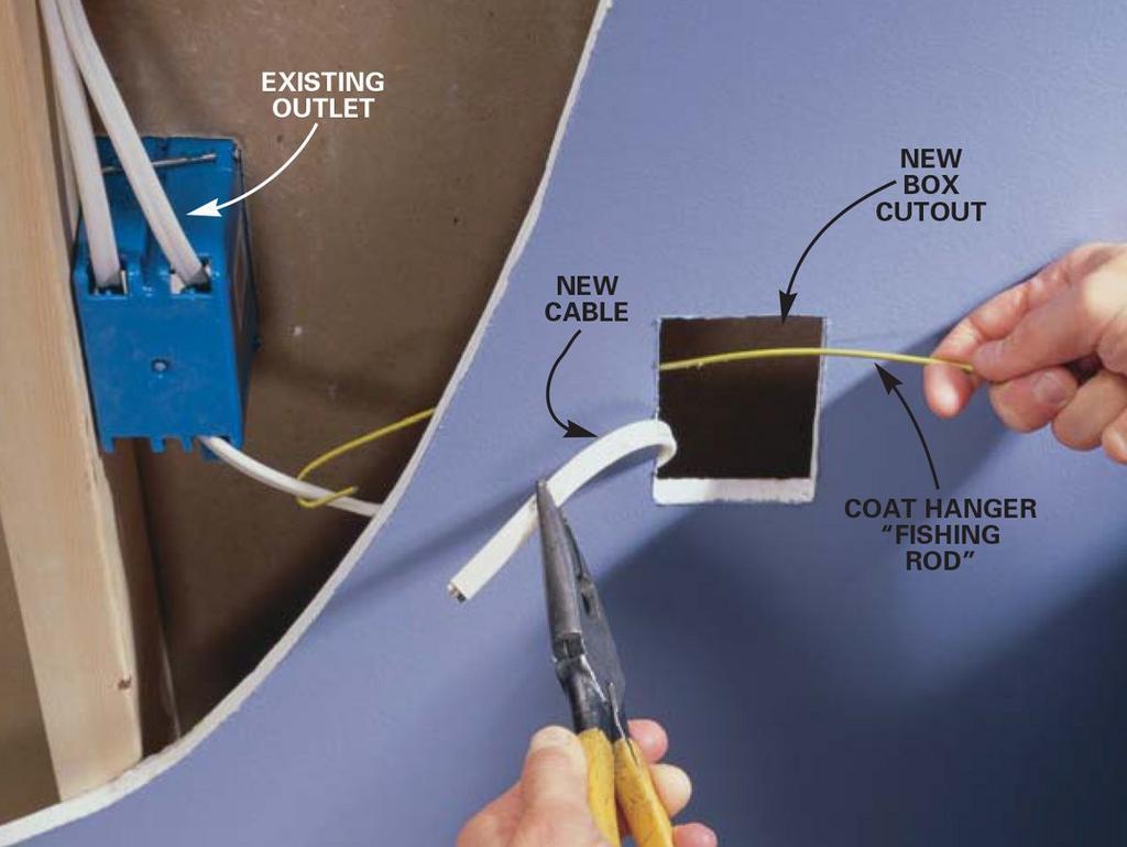 A person is cutting a wire with a pair of pliers