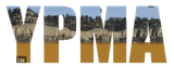 The word ypma that is on a white background