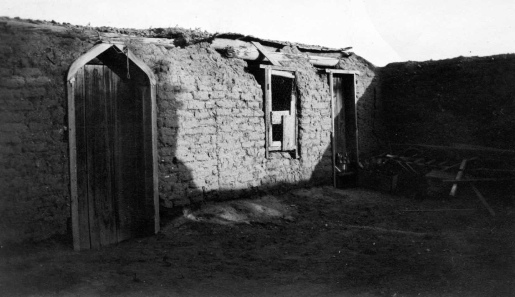 Adobe walls before their finish