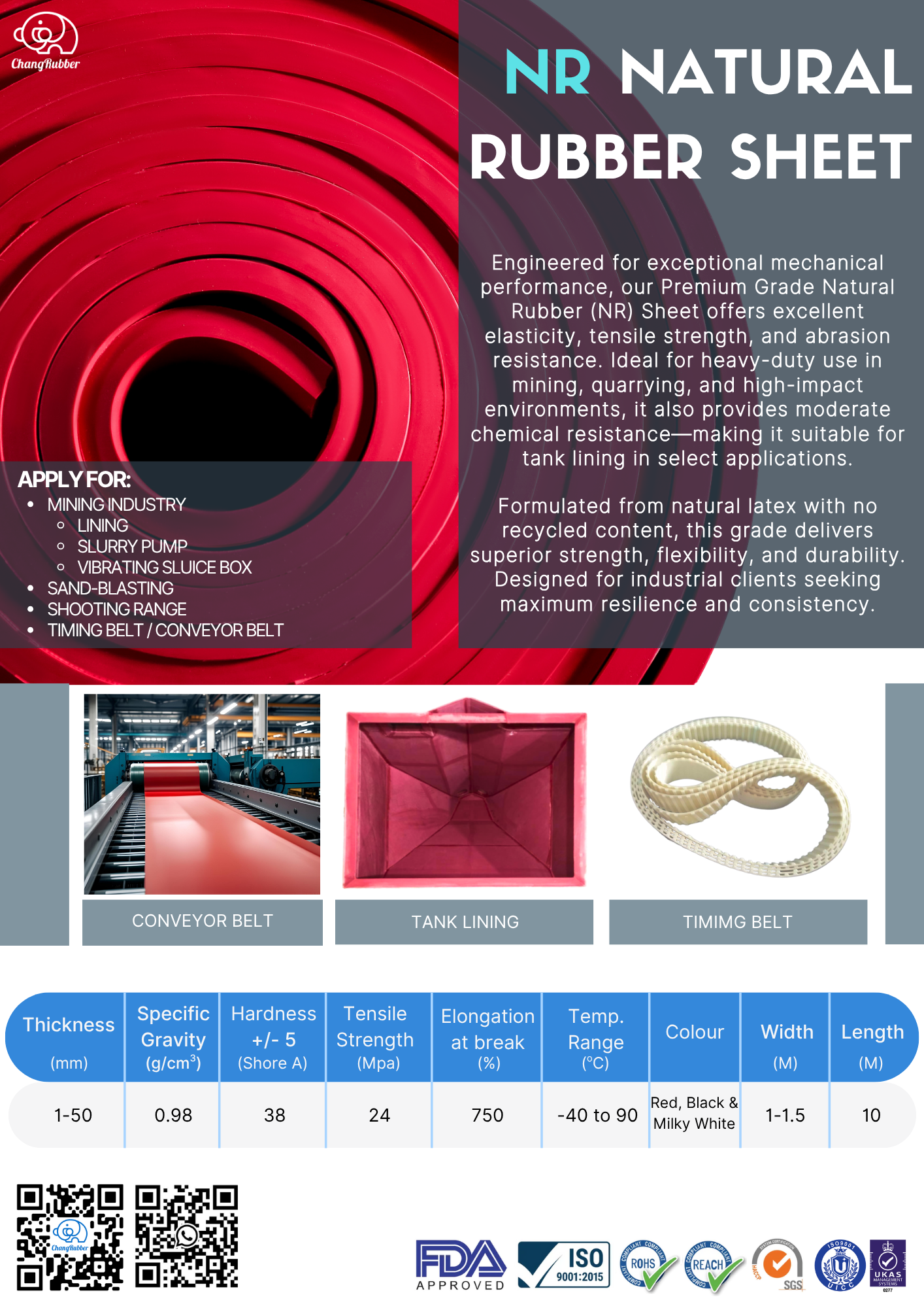 View Product Catalog NR Rubber Sheet Product Catalog