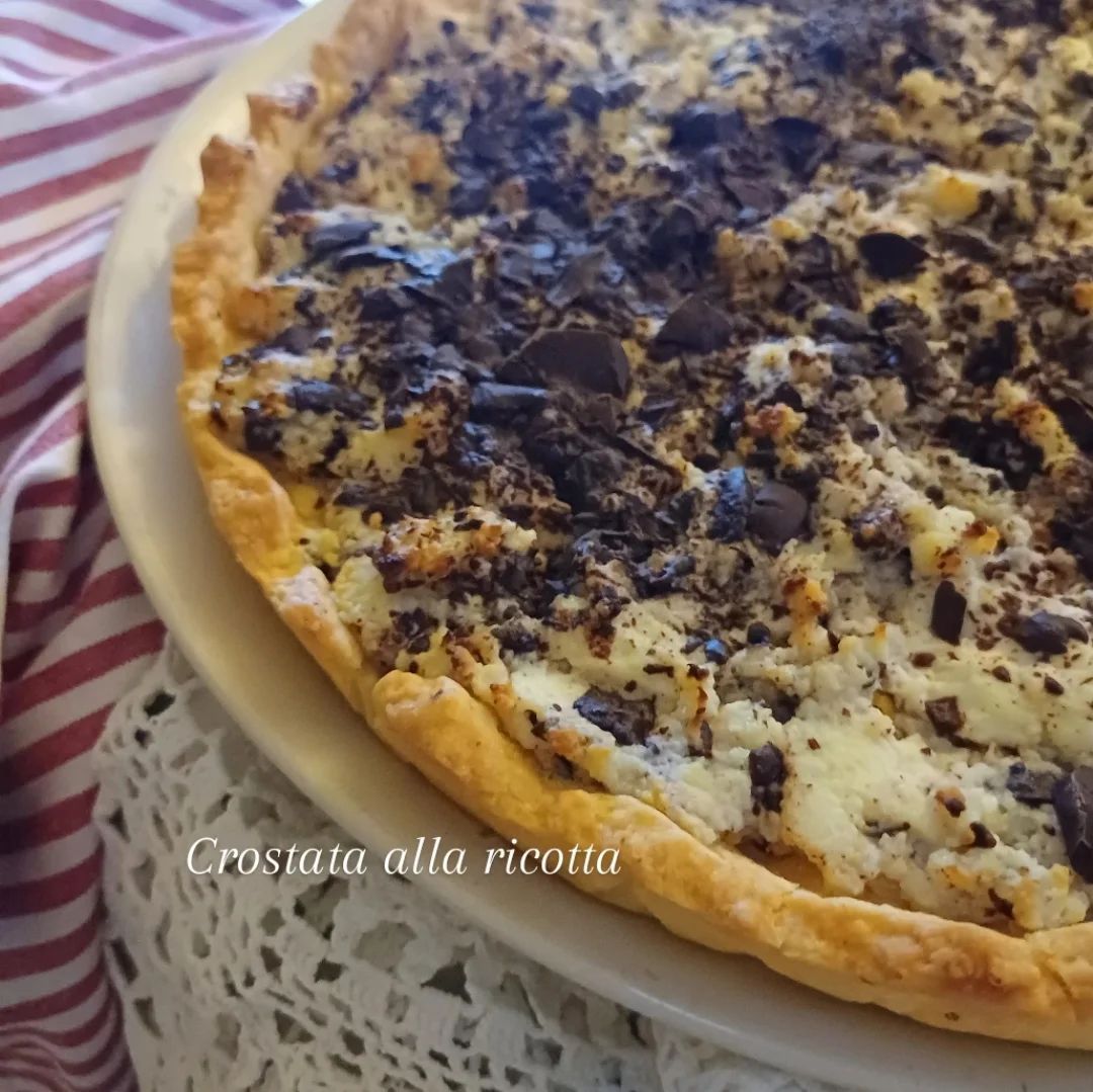 crostata alla ricotta e cioccolato