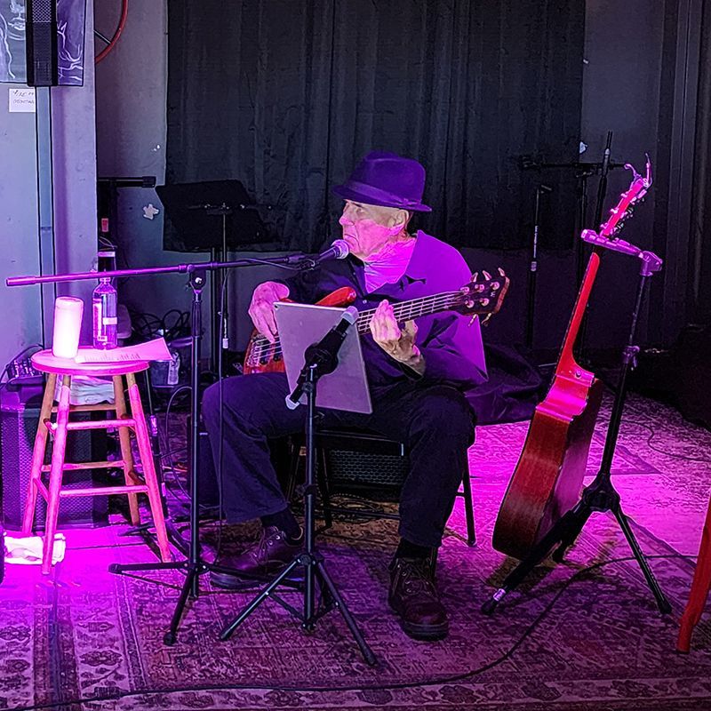 One of the duo playing at the Newburyport Brewery