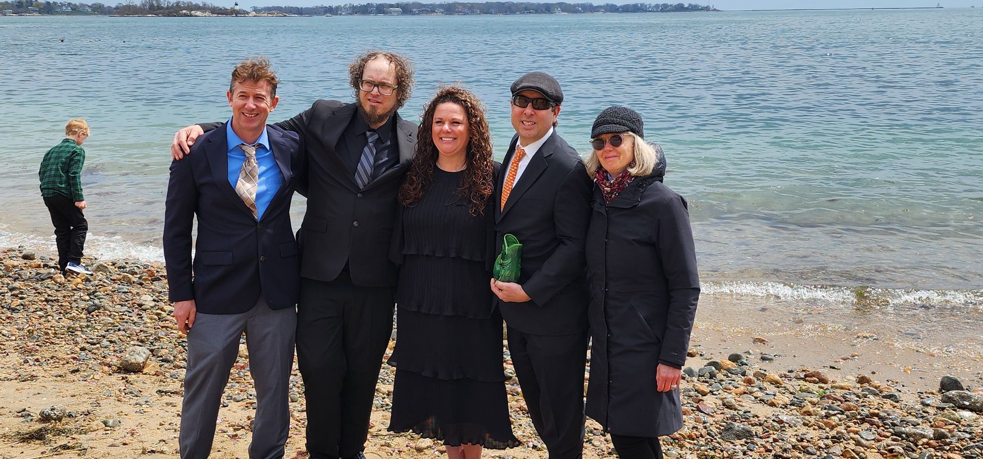 Pam's kids, from left to right; son-in-law John, son Phillip, daughter Natale, son David, daughter-in-law Susan