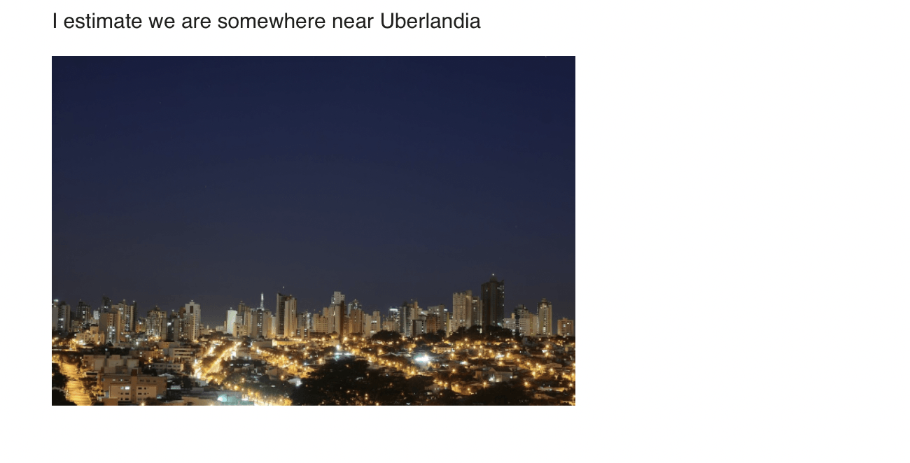 A night shot of sky over Uberlandia