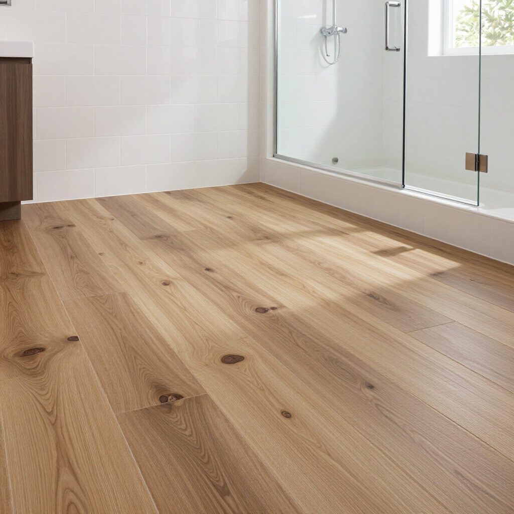 Vinyl plank flooring in Tucson bathroom