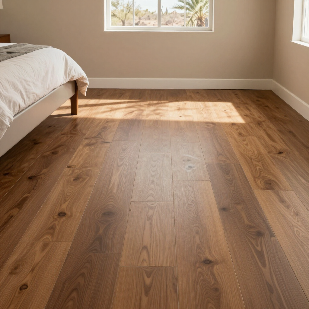 Vinyl plank flooring in Tucson bedroom