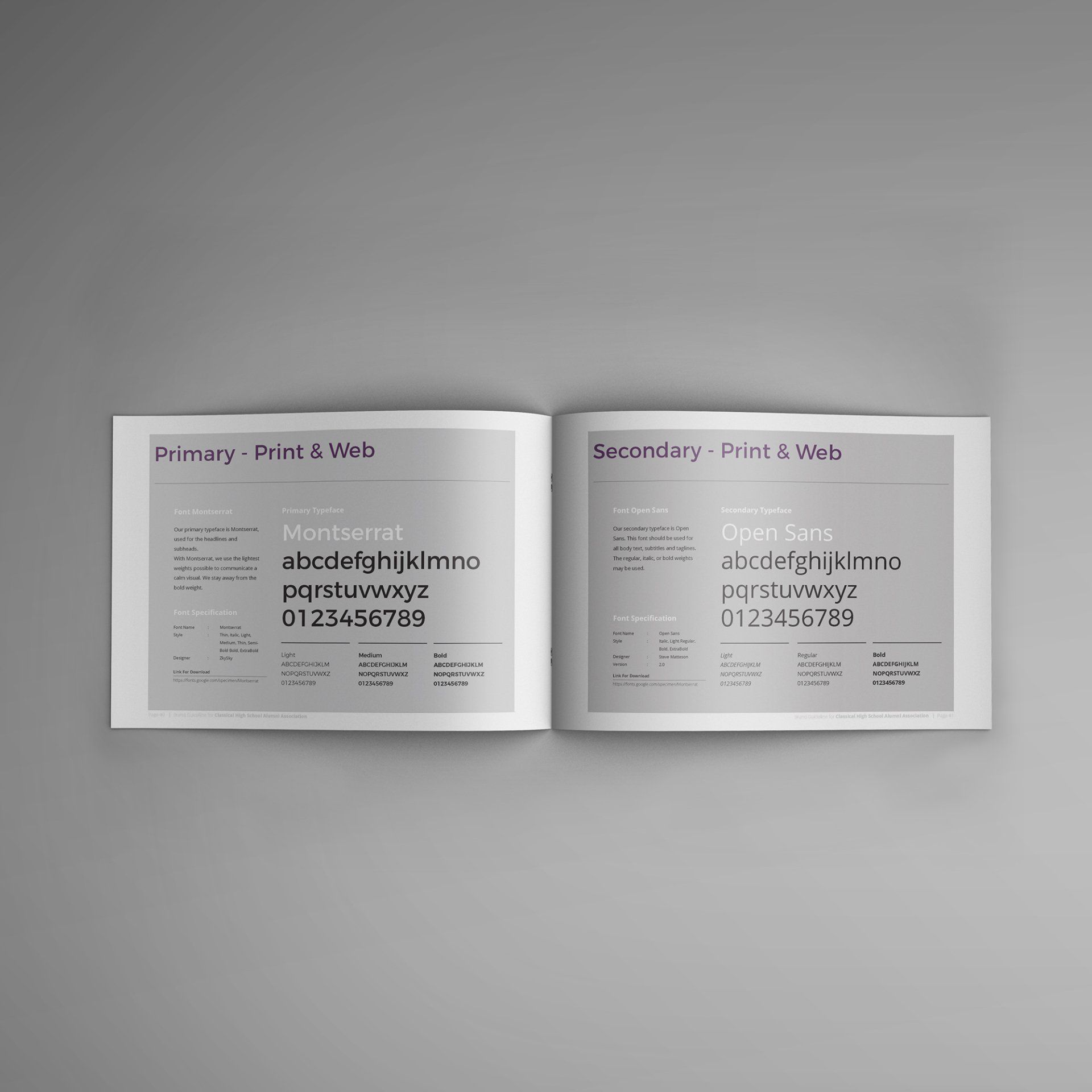 A book is open to a page that says normal print & web