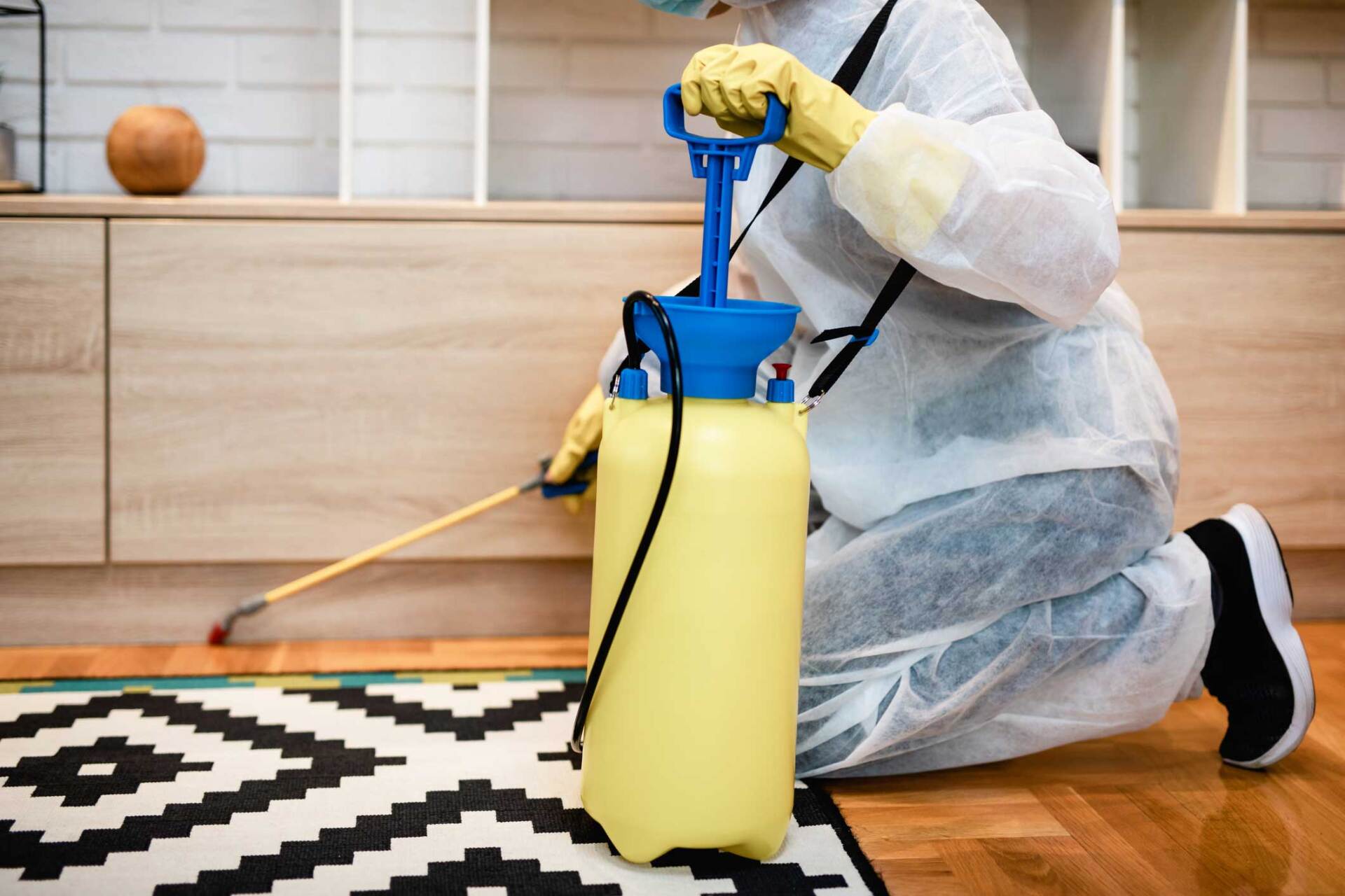 Exterminator working — Davenport, IA — Iowa-Illinois Termite & Pest Control