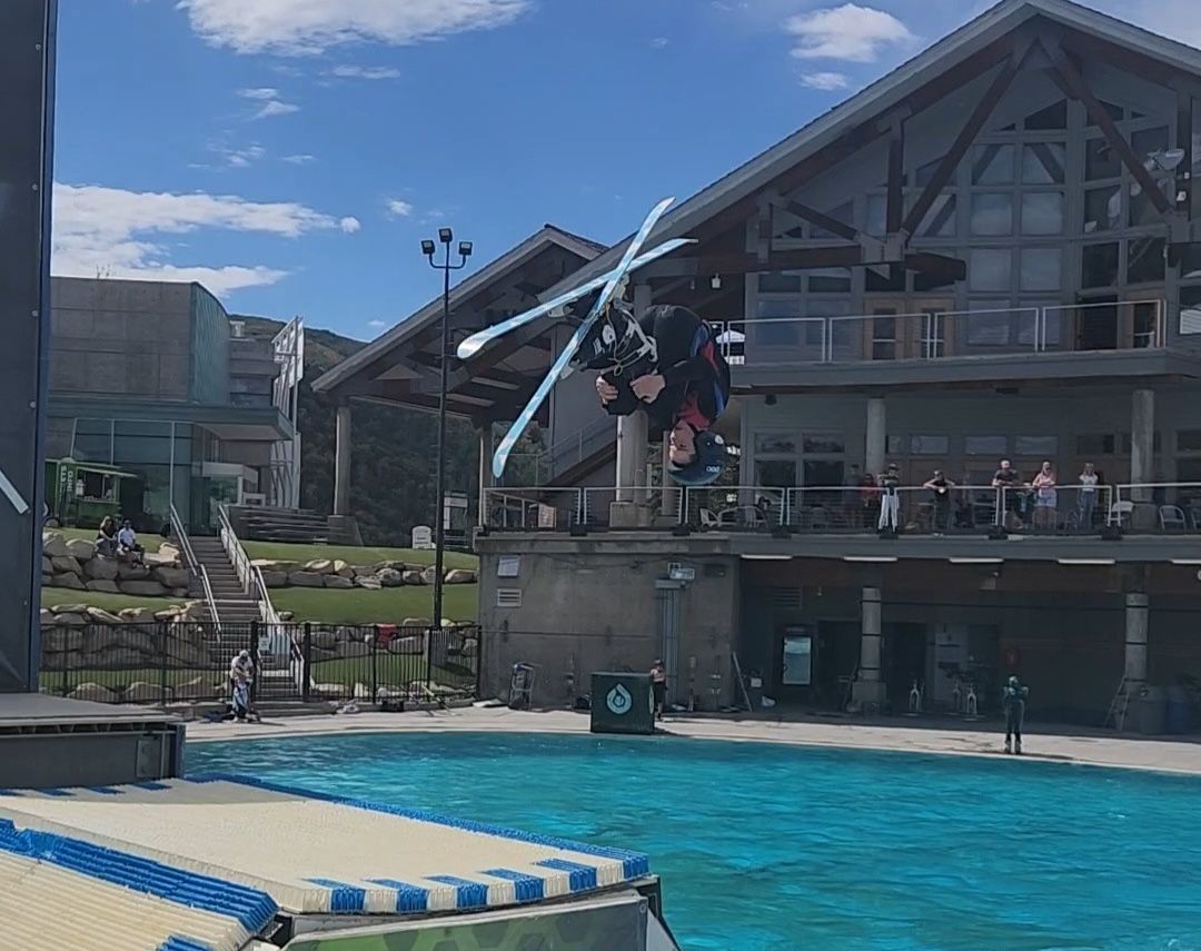 FAS Comp athlete Will Keller getting his front flip qualified