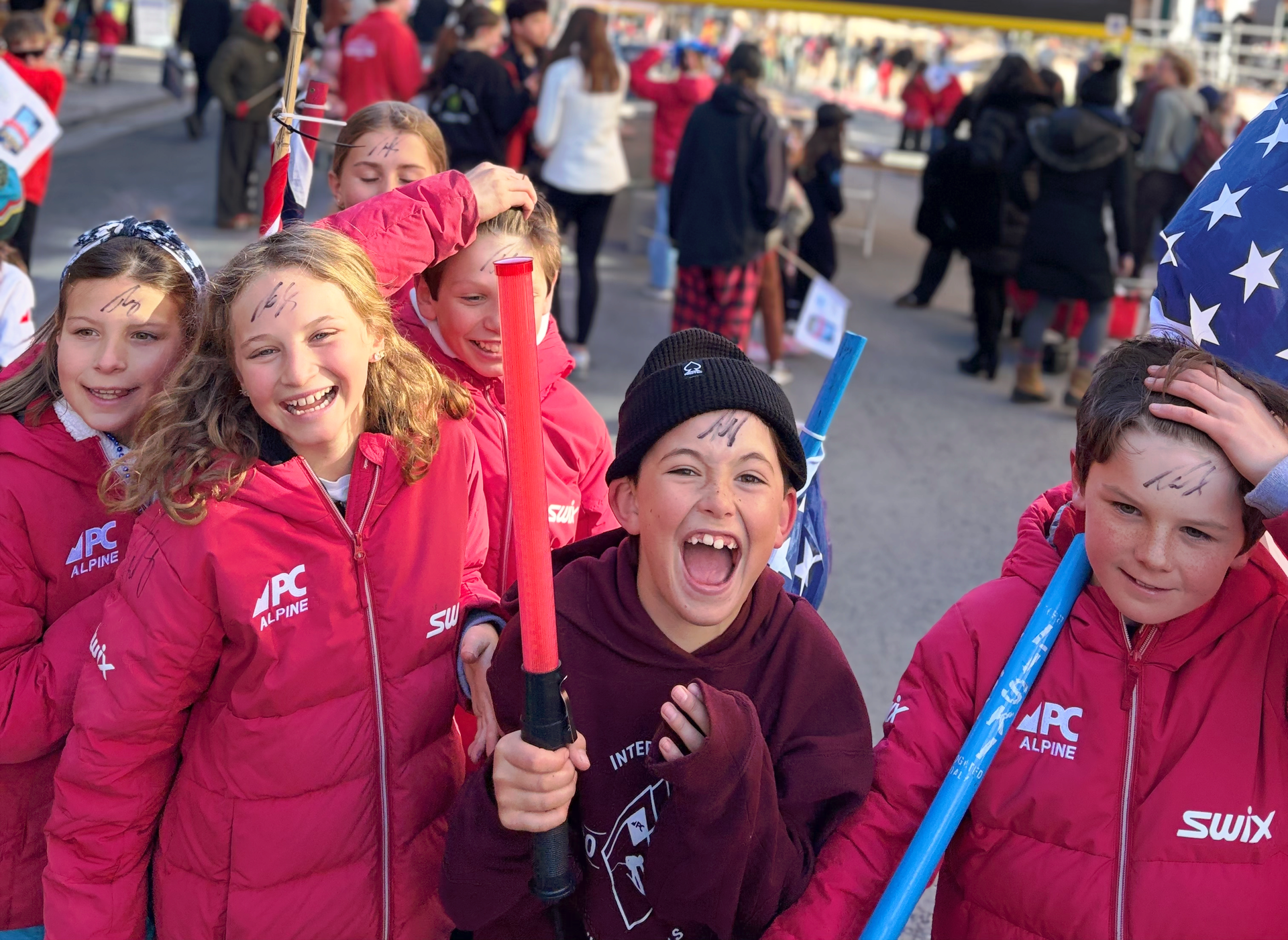 High spirits at the Olympic Parade