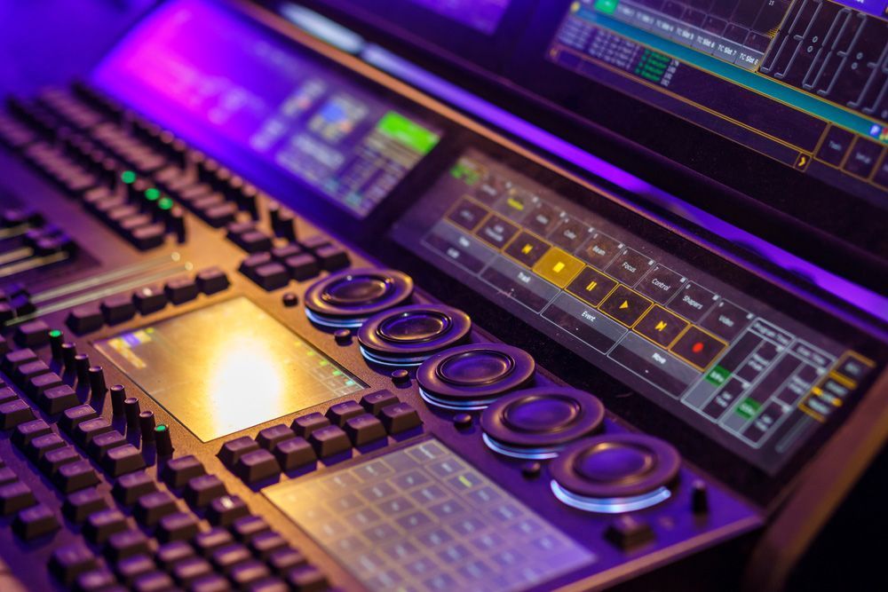Close-up Of A Lighting Control Console With Buttons — Kennedy Amplifier Hire Service In South Mackay, QLD