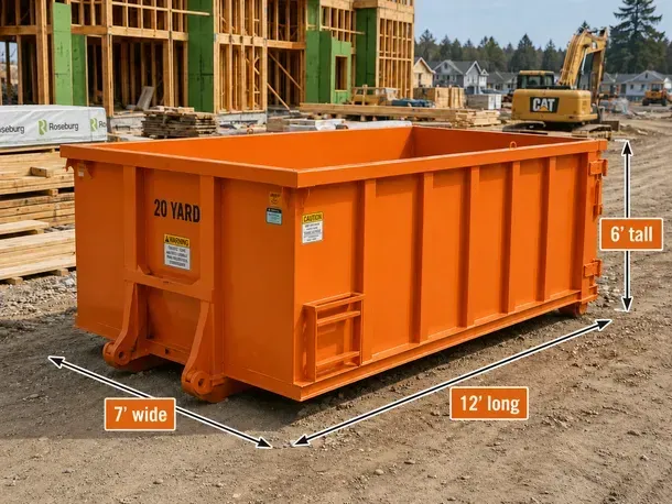 20 yard roll off dumpster rental in Dallas Fort Worth