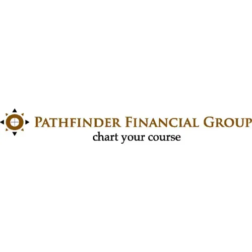 Pathfinder Financial Group logo in gold and brown with tagline “chart your course”