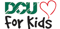 Logo with two white ducks and orange text reading “Ducks for Cancer”