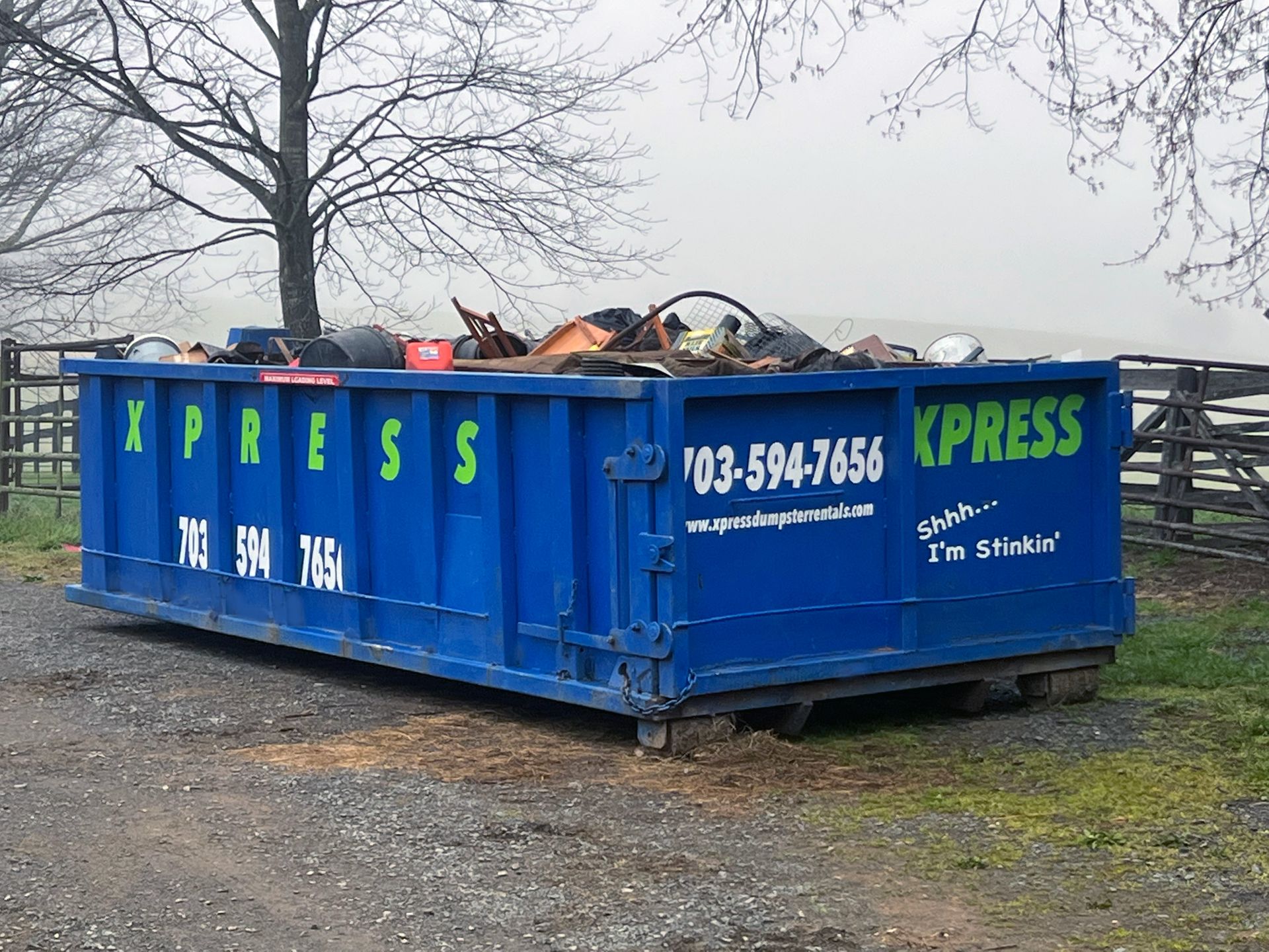 dumpster rental for home cleanout in Marshall VA