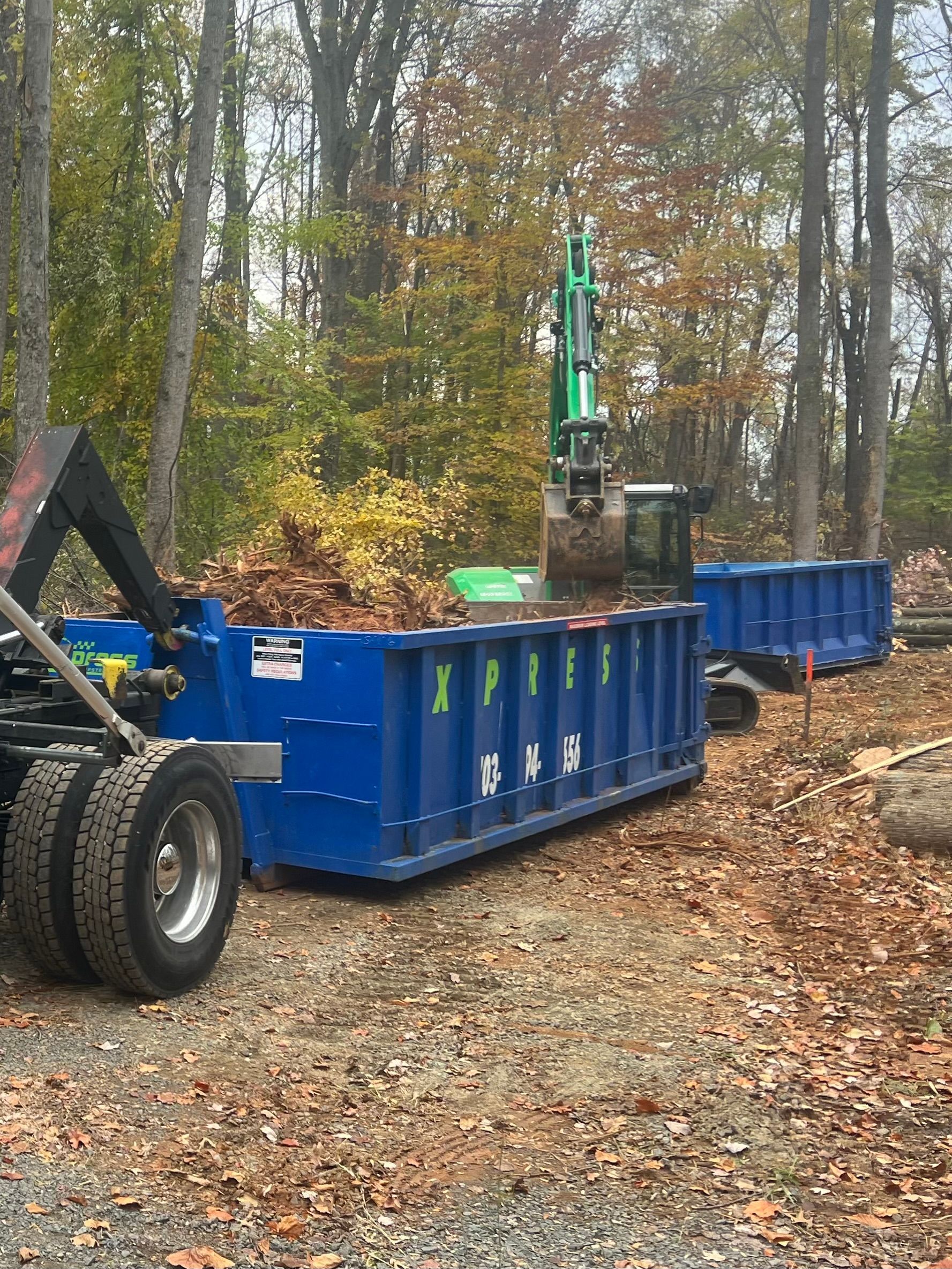 construction dumpster rental in Haymarket VA job site