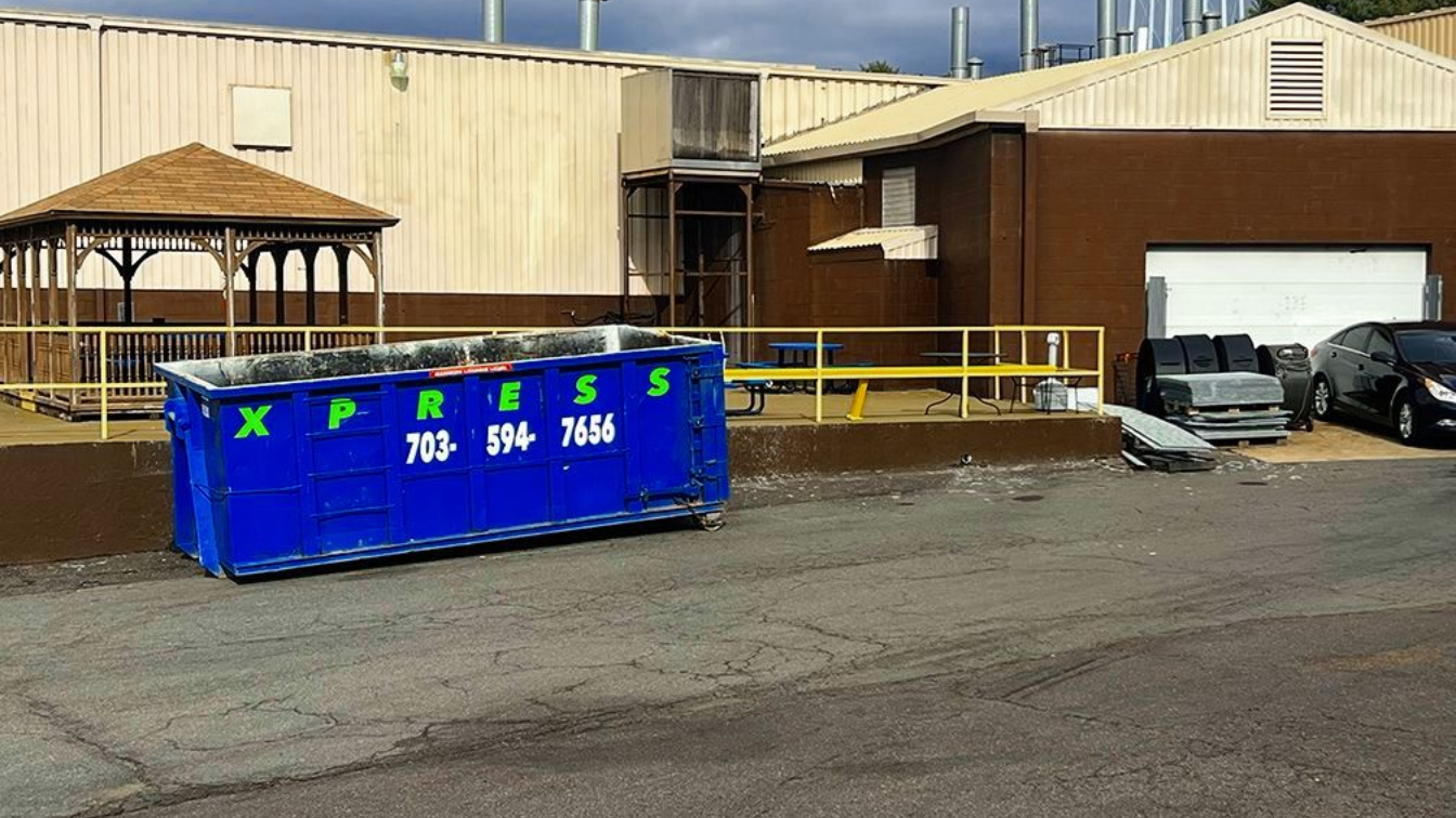 Roll-off dumpster rental for retail store renovation along Route 29 in Culpeper Virginia