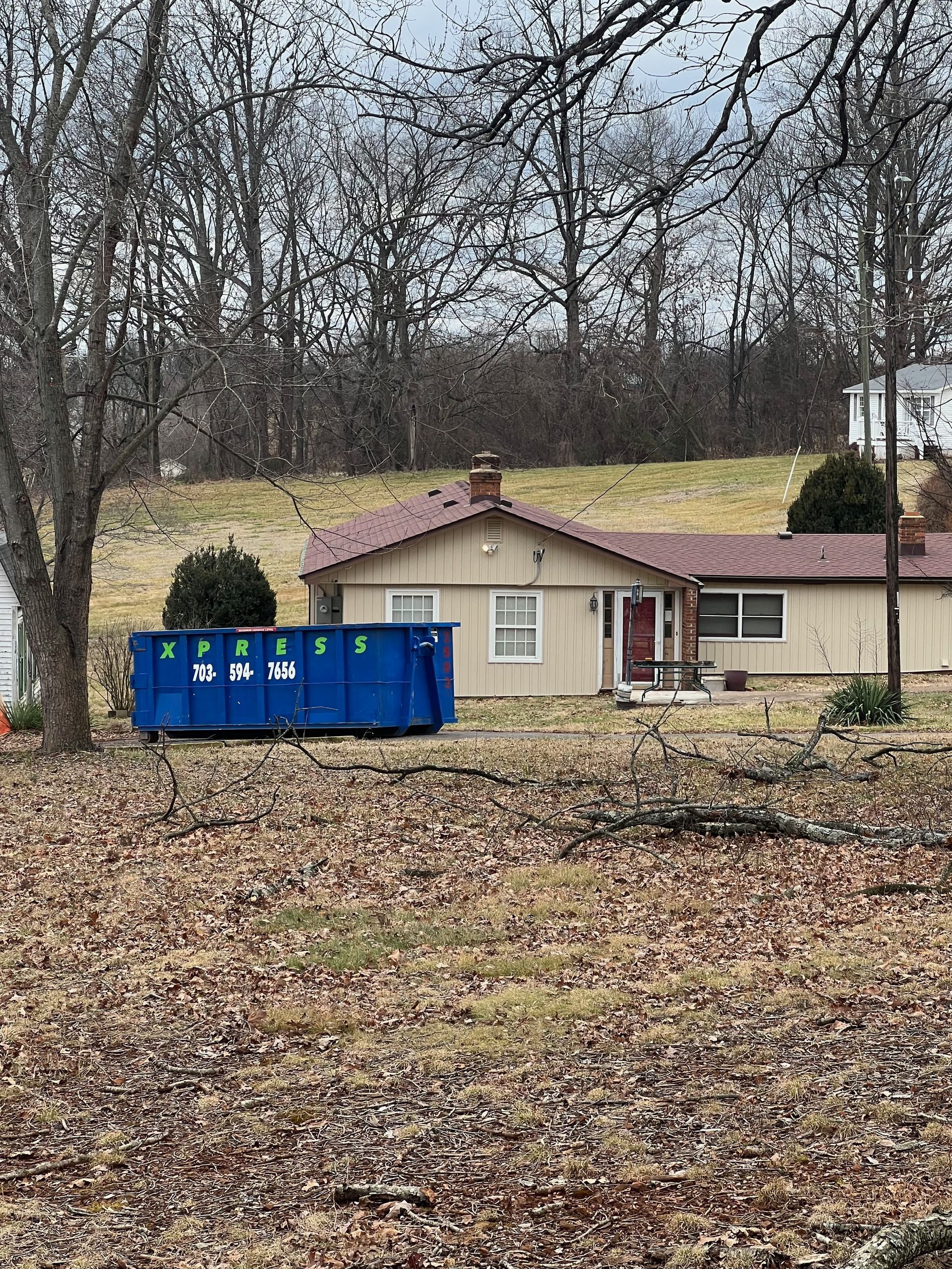 large dumpster rental Brandy Station VA rural property cleanout