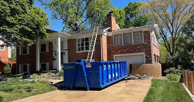 20-yard roll-off dumpster rental for roof replacement in Warrenton VA