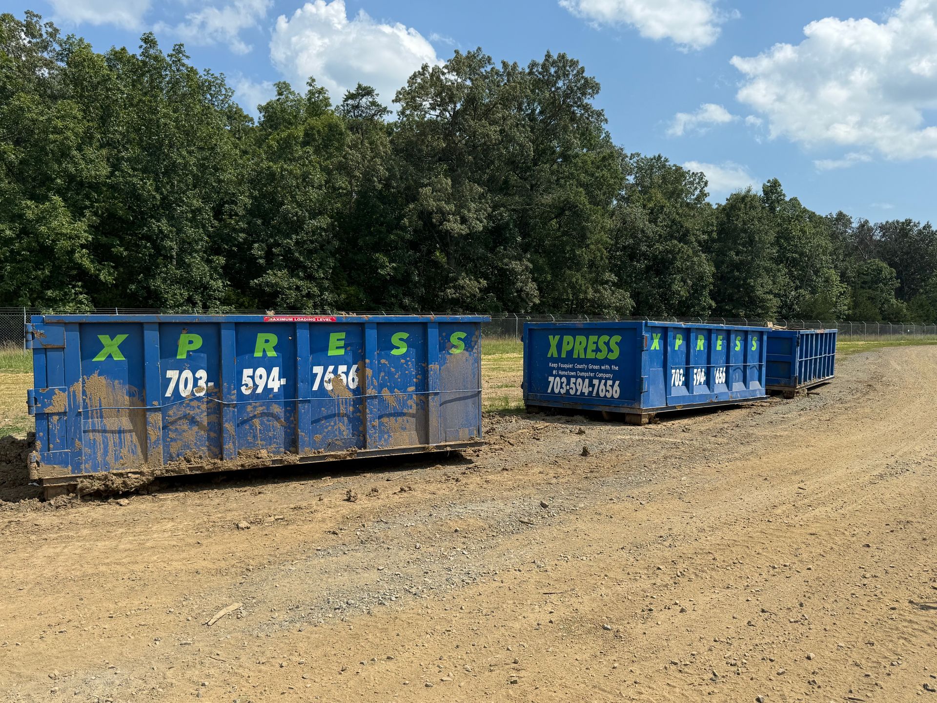 30 yard dumpster delivery Prince William County VA Job site