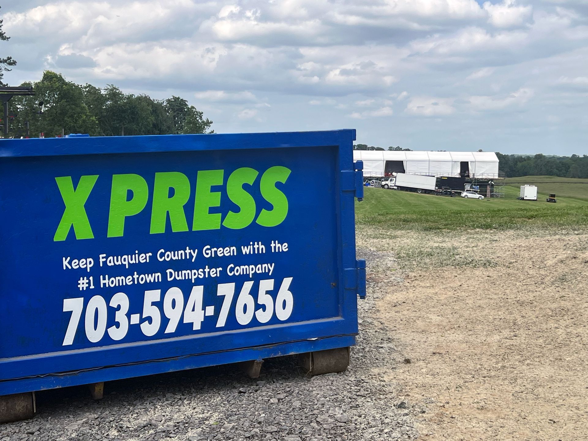 Reliable dumpster rental services from Xpress Dumpster Rentals in
Marshall, VA