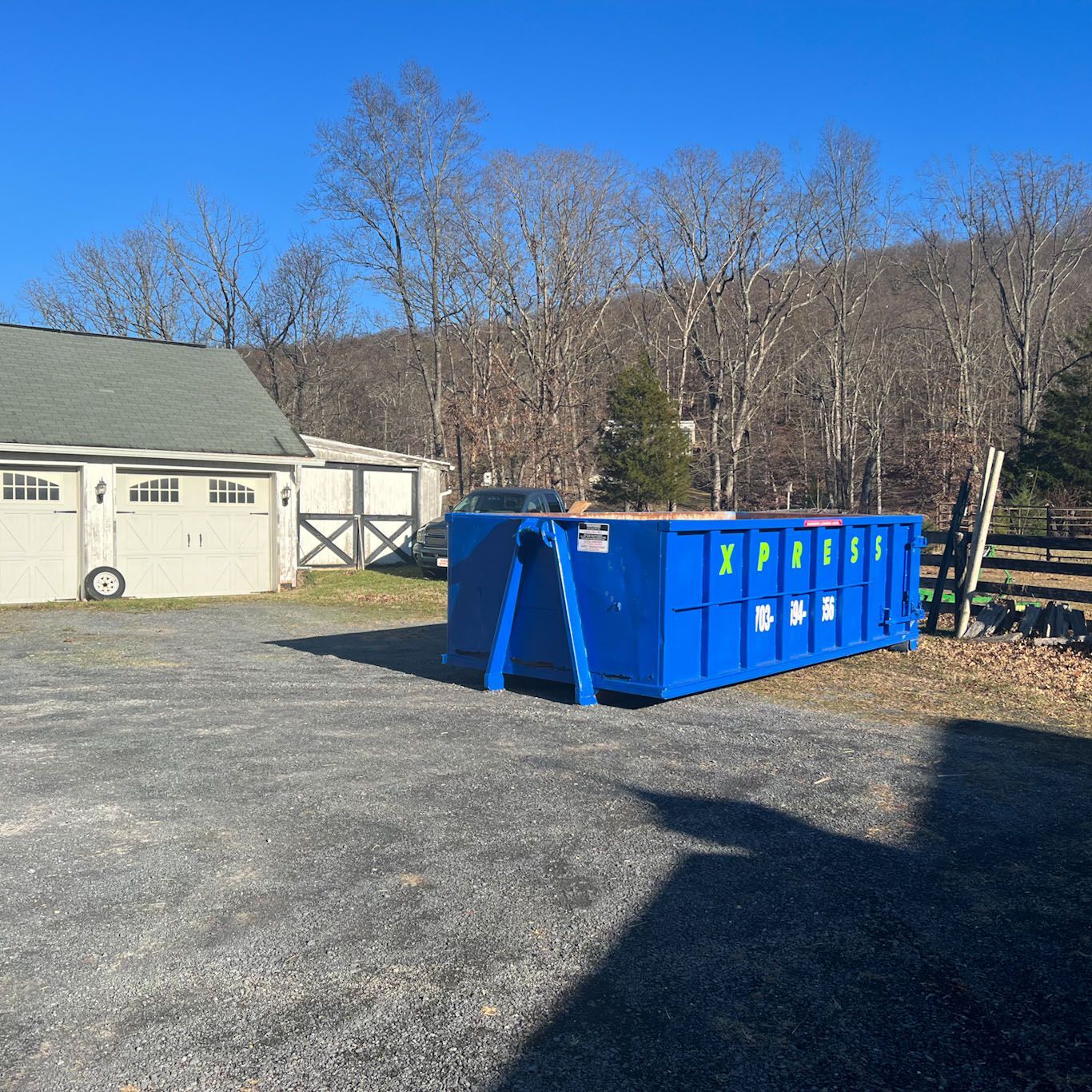 30-yard Xpress roll-off dumpster delivered to a property in Warrenton VA