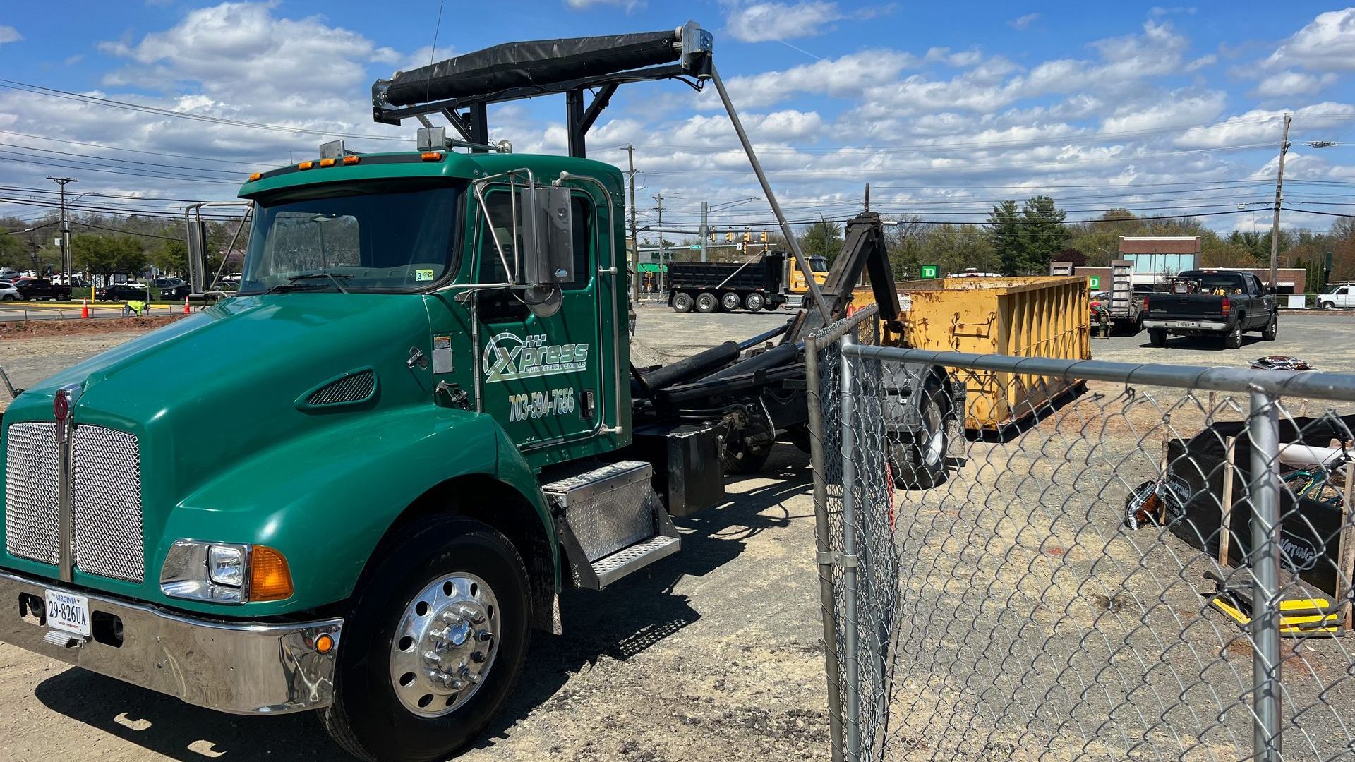 30-yard dumpster near Prince William Hospital for new construction of the Wawa on Sudley Road.