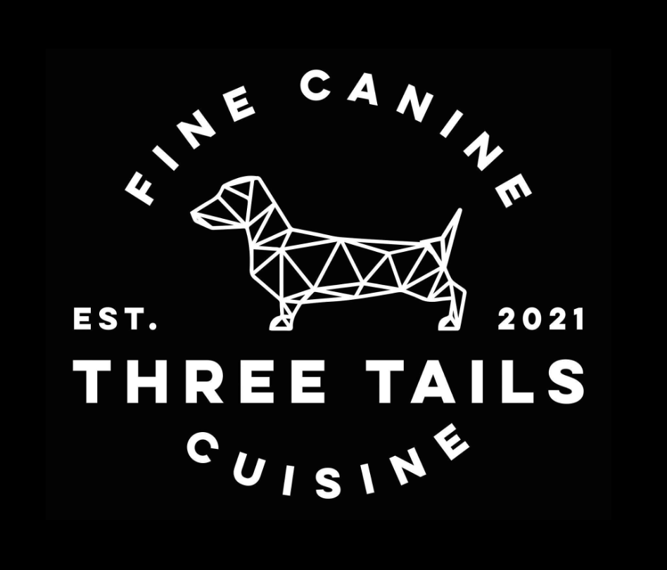 dog food, three tails