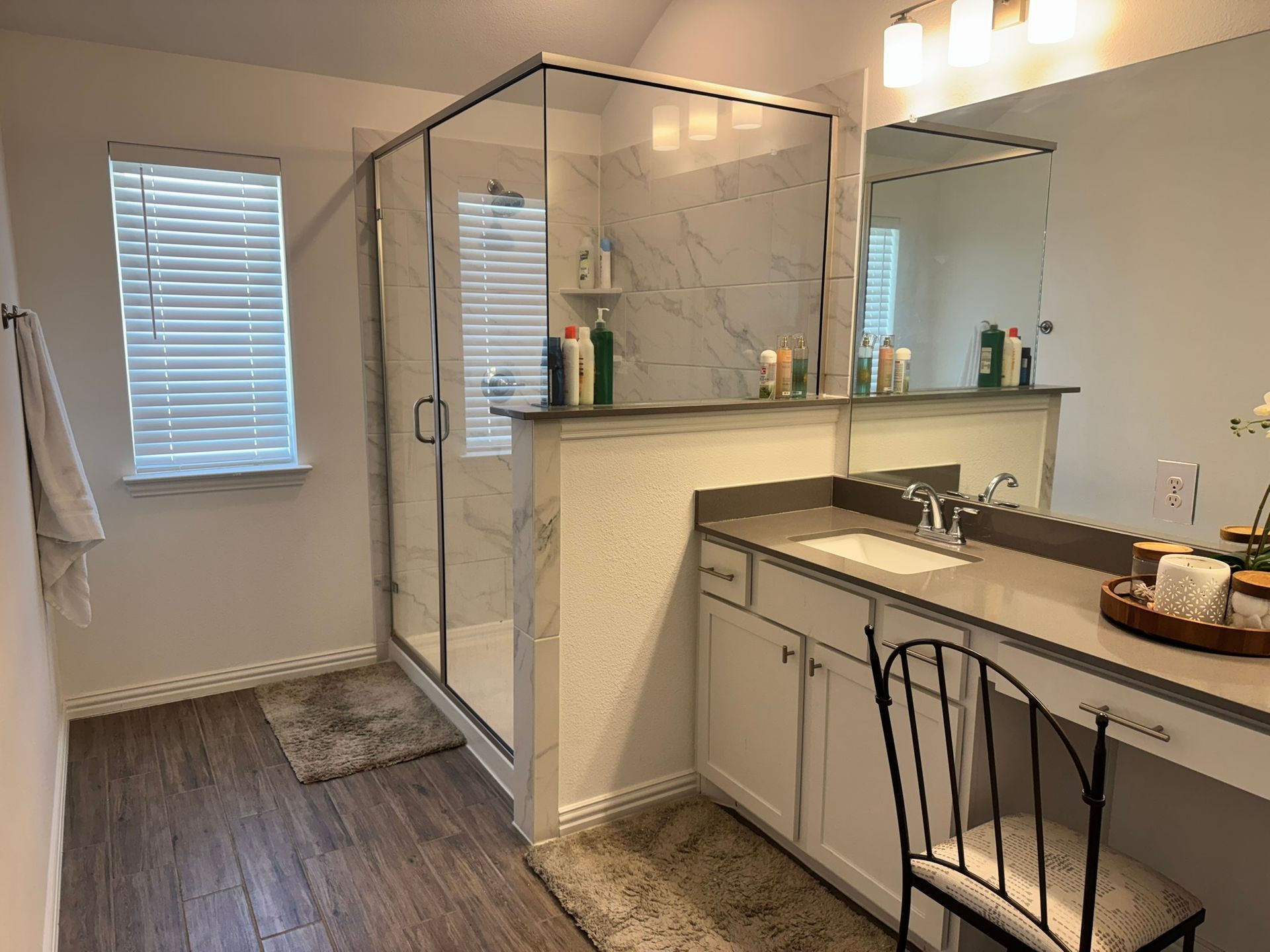 Before - Modern staged Bathroom for a corporate furnished rental in Frisco, Texas