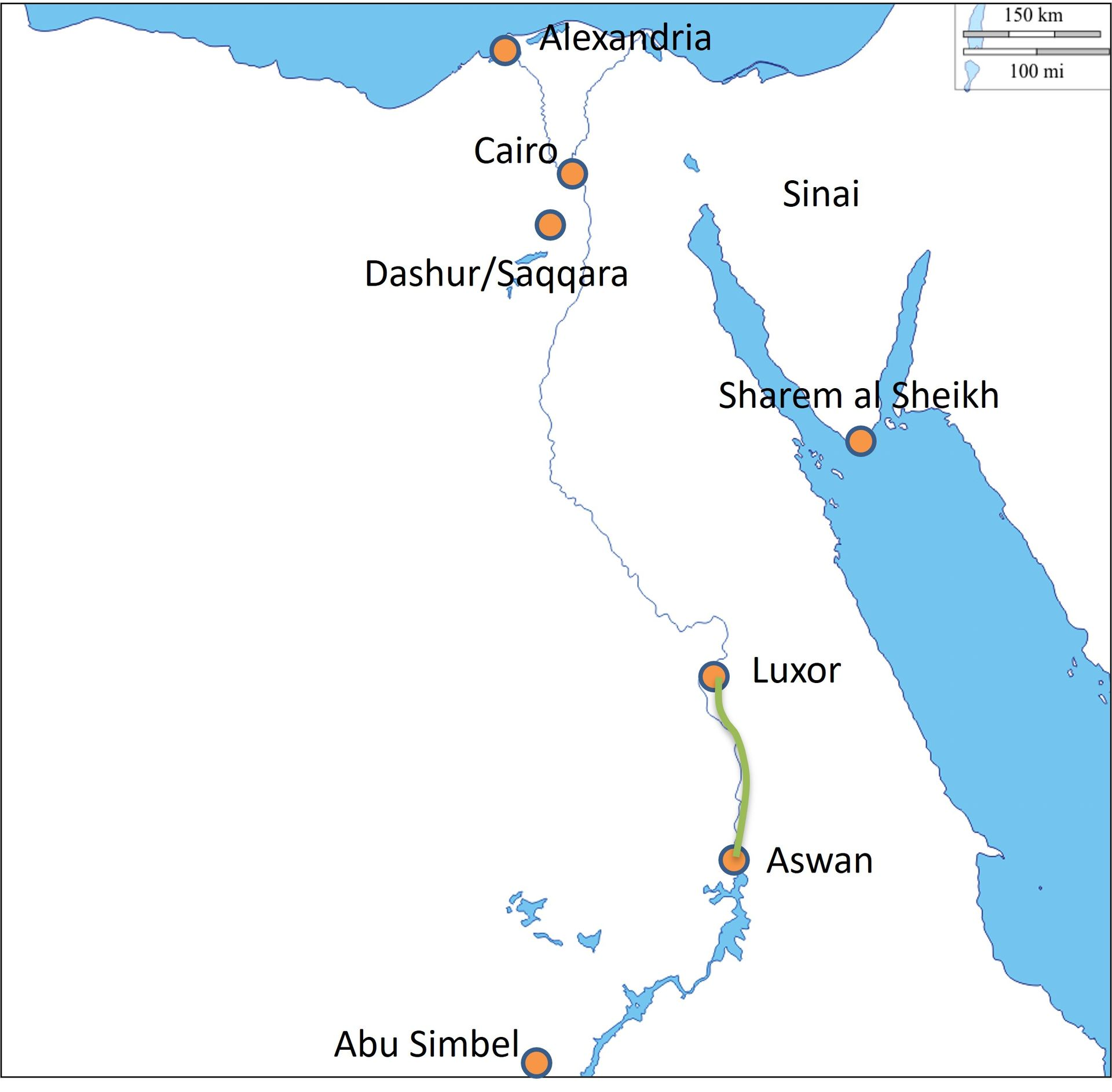Touring Map of Egypt Touring Map of Egypt