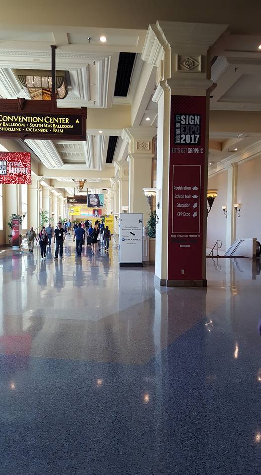 A hall at a trade show