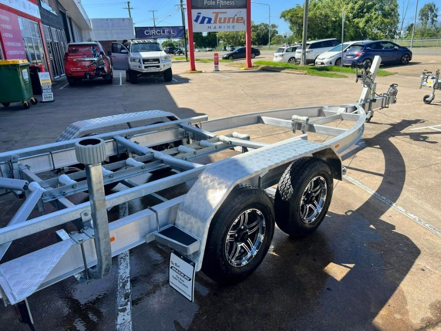 Boat Trailer With Dual Wheels, Aluminum Frame — In Tune Marine in West End, QLD
