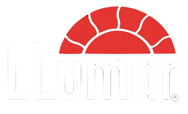 A red and white logo for a company called lunar
