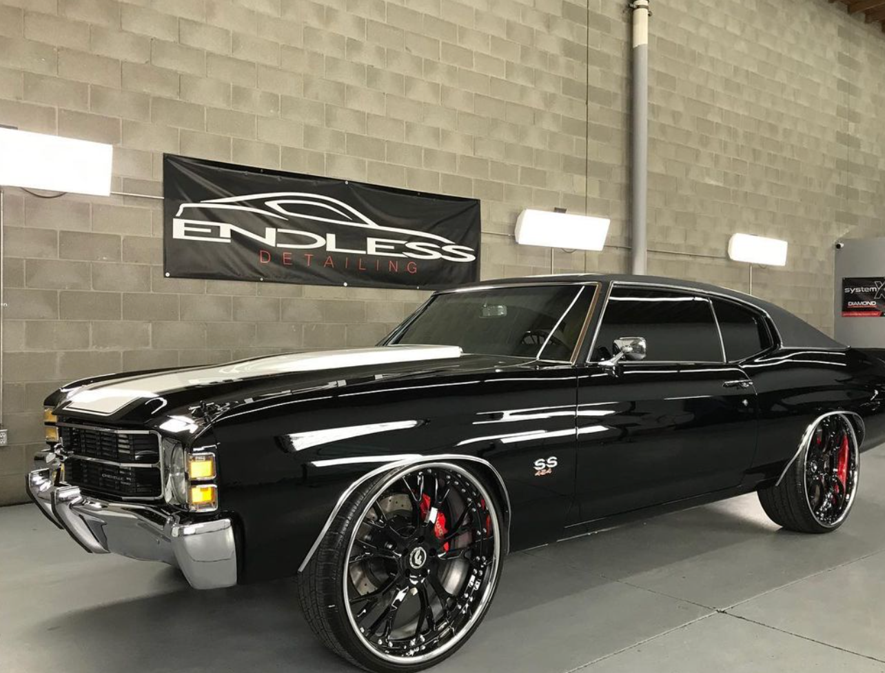 black vehicle with ceramic coating and PPF