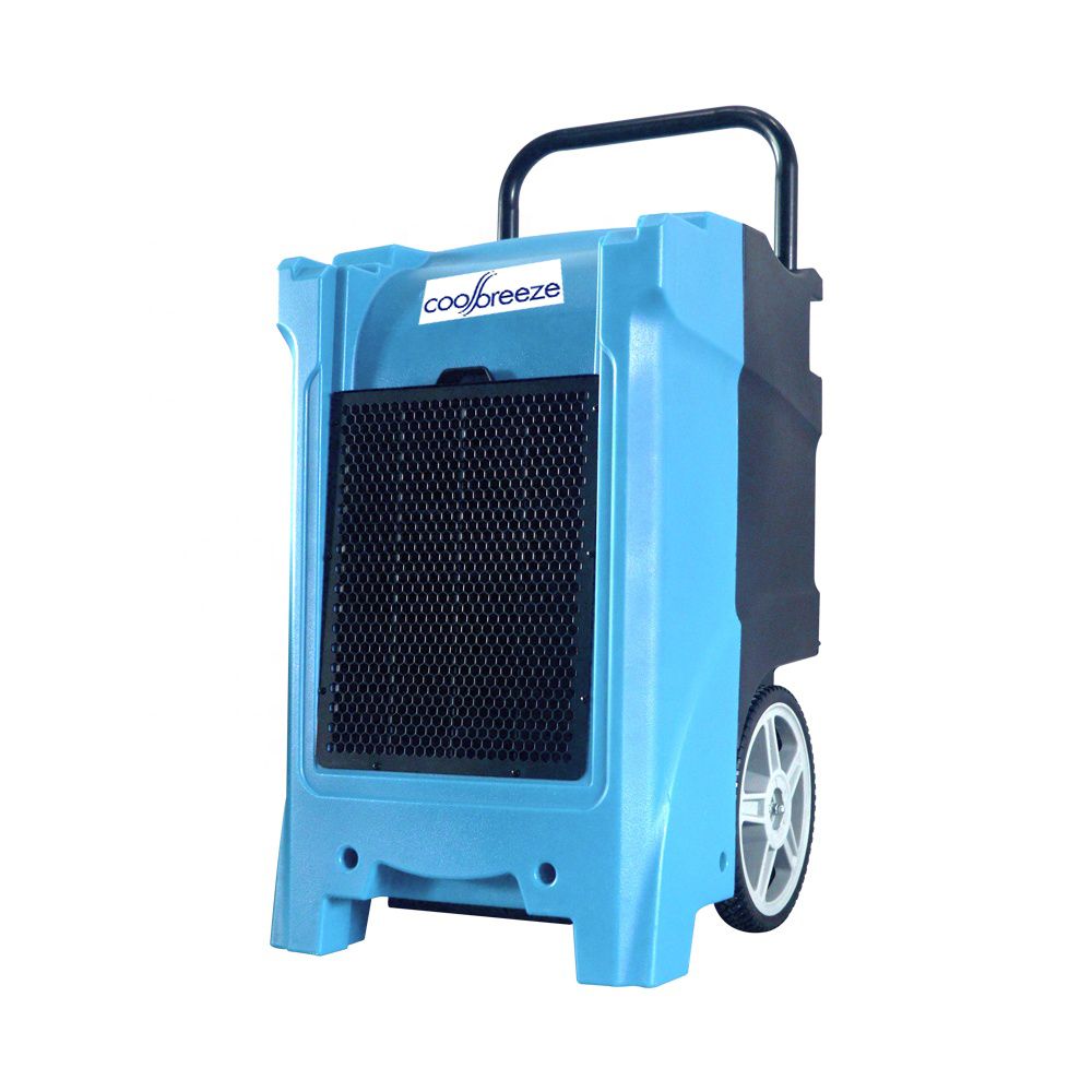 Blue and Black Commercial Dehumidifier With a Handle and Wheels — JC Hire in Bli Bli, QLD