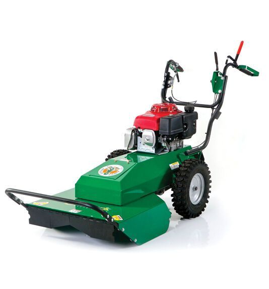 Green and Red Brush Cutter on Wheels With a Honda Engine — JC Hire in Bli Bli, QLD