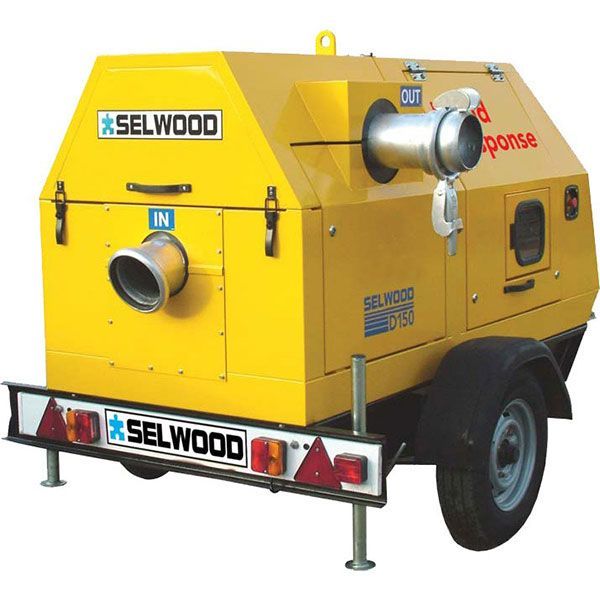 A Yellow Water Pump — JC Hire In Nambour, QLD