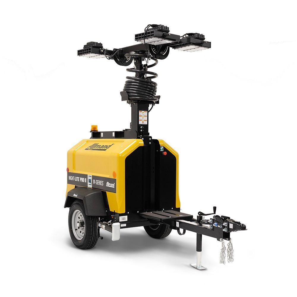 Yellow Mobile Light Tower With Four Lamps on a Trailer — JC Hire in Bli Bli, QLD