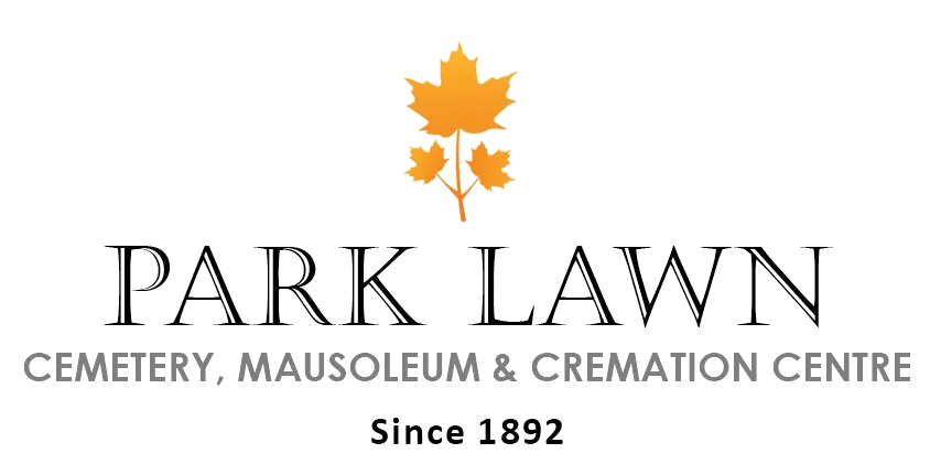 Park Lawn Cemetery, Mausoleum & Cremation Centre logo with orange maple leaf and “Since 1892”