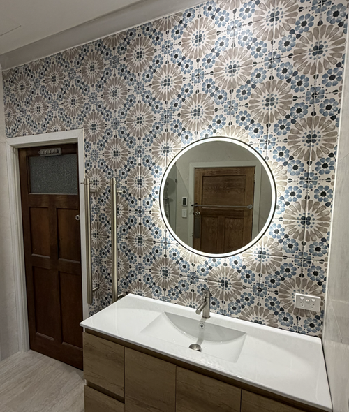 LED backlit mirror and heated towel rails installations in Ellenbrook and NOR Perth