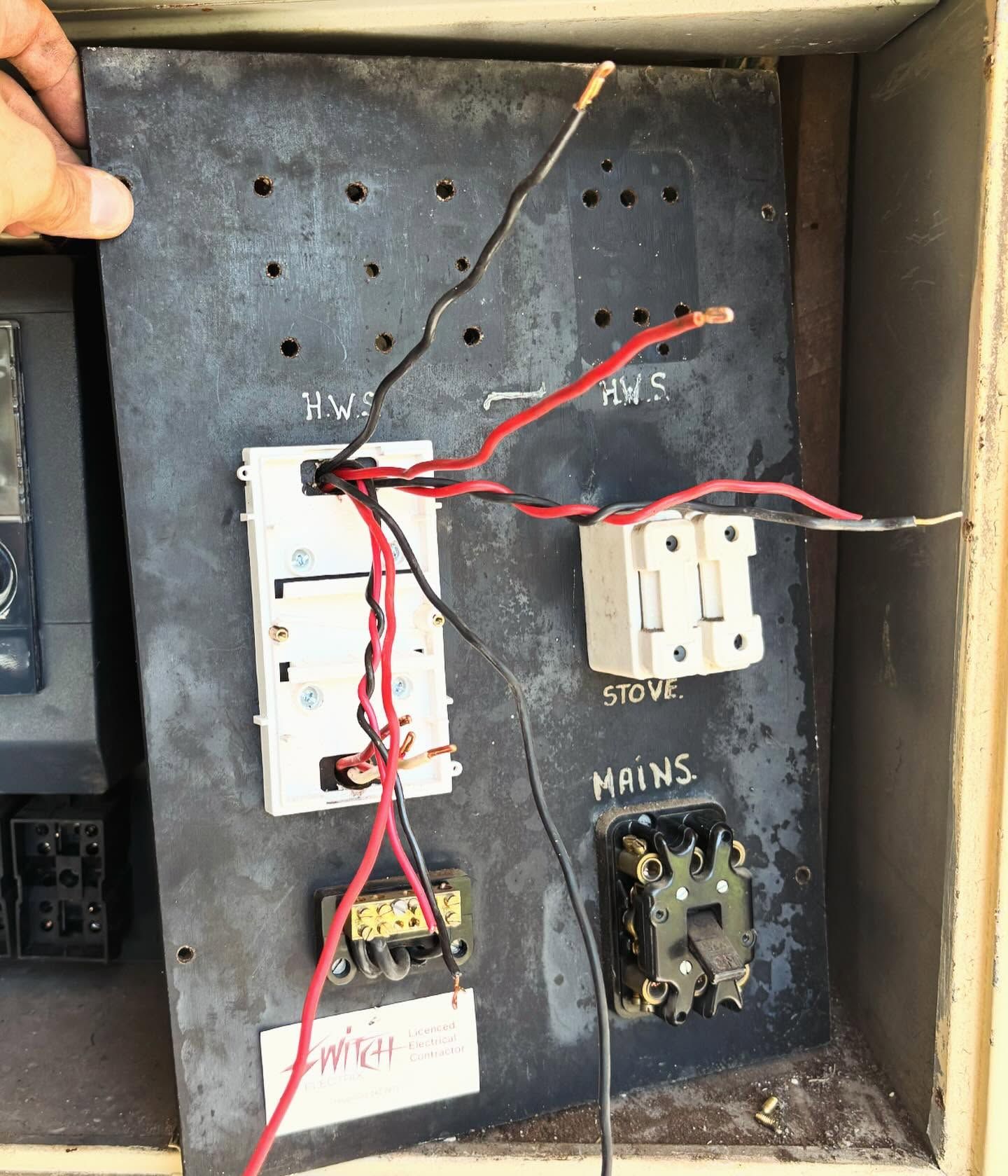 Old switchboard of a rental property